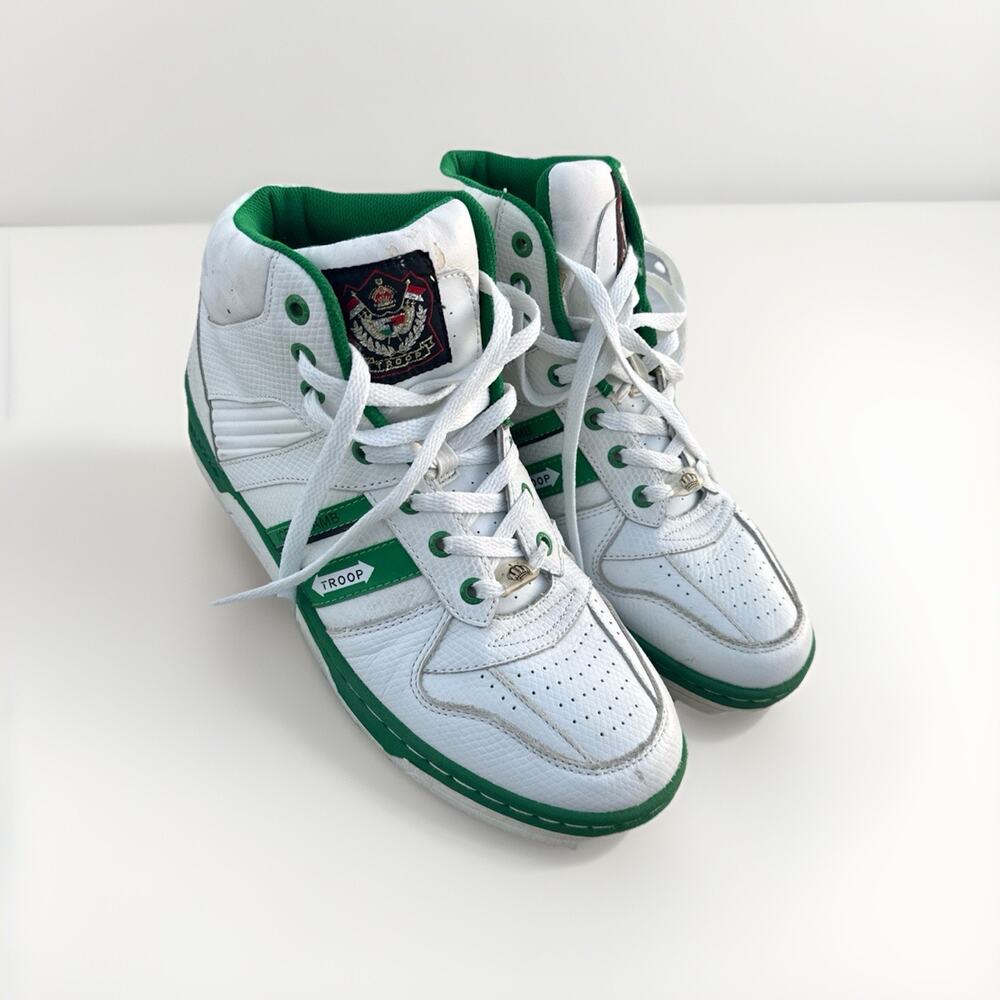 Men's Troop Ice Lamb White | Green | High-Top Sneakers Size 10.5
